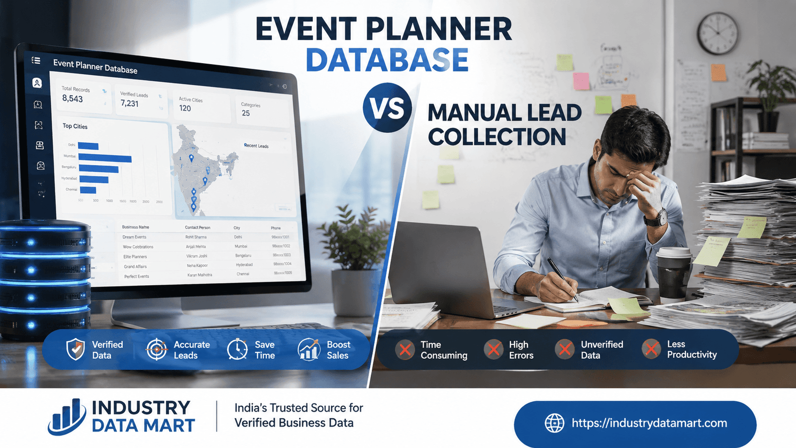 Event Planner Database vs Manual Lead Collection