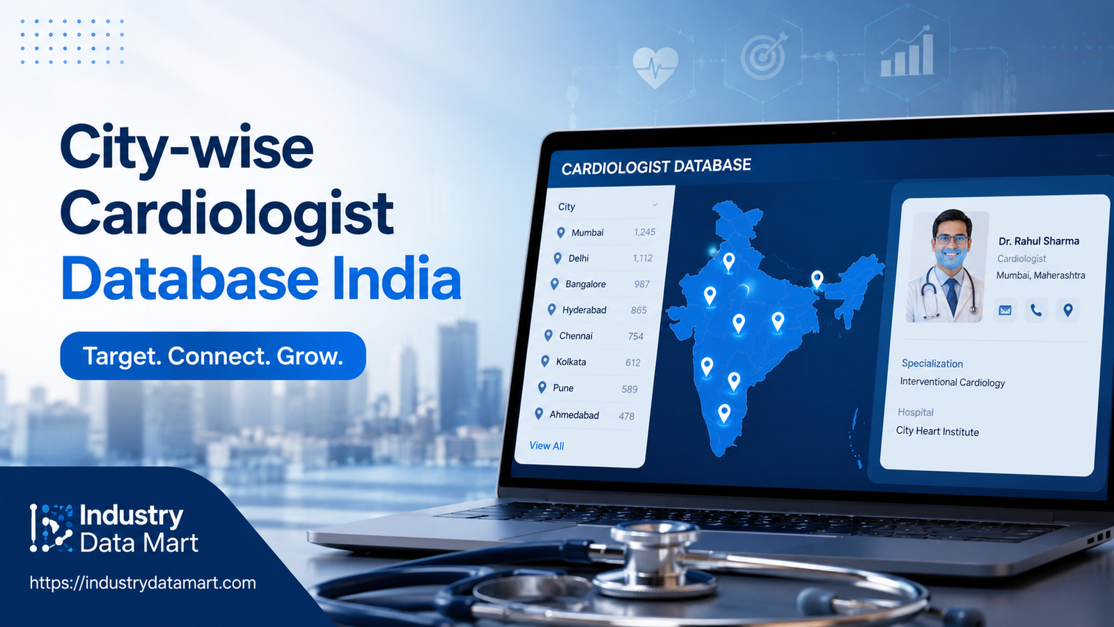 City-wise Cardiologist Database for Targeted Campaigns