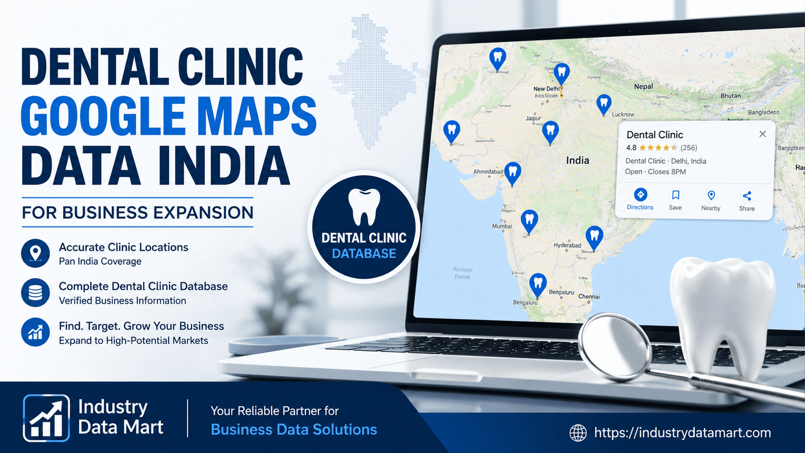 Dental Clinic Google Maps Data India for Business Expansion