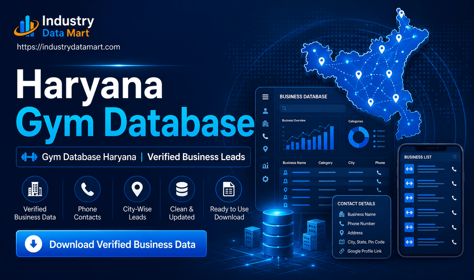Gym Database Haryana | Verified Business Leads