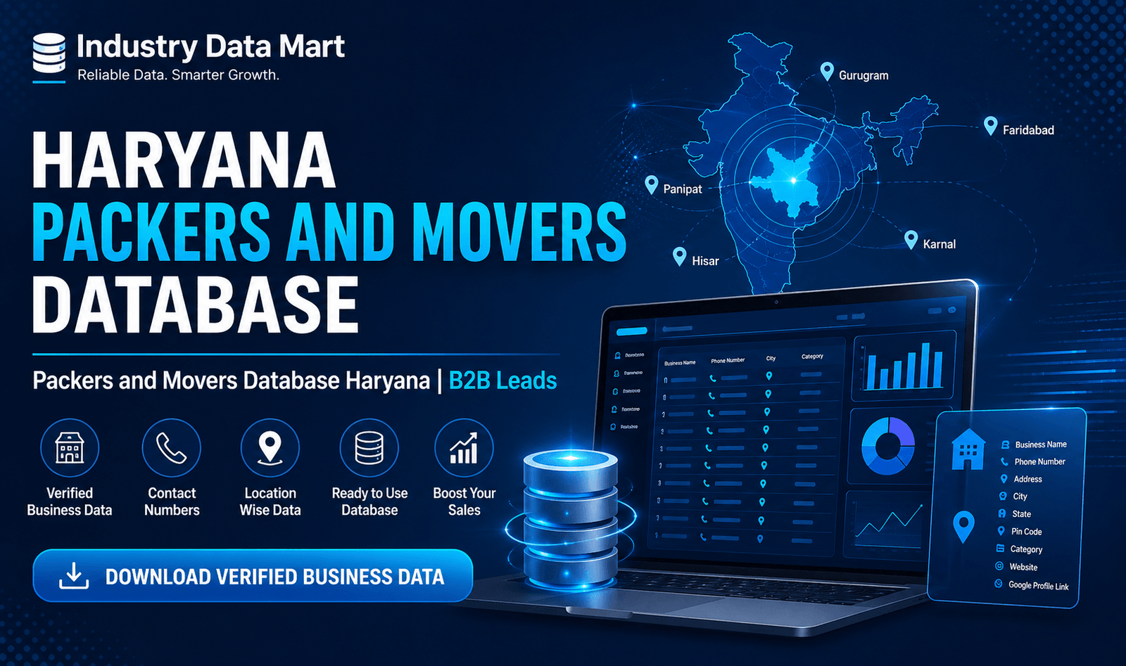 Packers and Movers Database Haryana | B2B Leads