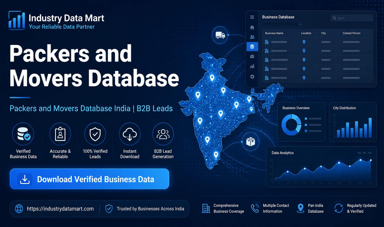Packers and Movers Database India | B2B Leads